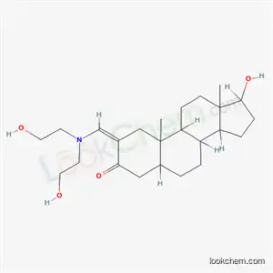 Molecular Structure of 6622-97-5 ((2Z)-2-{[bis(2-hydroxyethyl)amino]methylidene}-17-hydroxyandrostan-3-one)