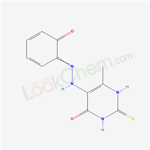 6-methyl-5-[2-(6-oxo-1-cyclohexa-2,4-dienylidene)hydrazinyl]-2-sulfanylidene-1H-pyrimidin-4-one cas  35871-44-4