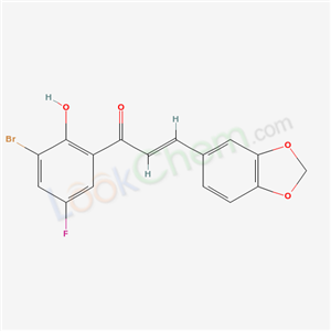 (E)-3-benzo[1,3]dioxol-5-yl-1-(3-bromo-5-fluoro-2-hydroxy-phenyl)prop-2-en-1-one cas  1893-74-9