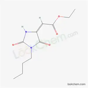 Molecular Structure of 56875-72-0 (ethyl (2E)-(1-butyl-2,5-dioxoimidazolidin-4-ylidene)ethanoate)