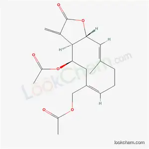 Molecular Structure of 75521-68-5 ([(3aR,4R,10E,11aR)-4-(acetyloxy)-10-methyl-3-methylidene-2-oxo-2,3,3a,4,5,8,9,11a-octahydrocyclodeca[b]furan-6-yl]methyl acetate)