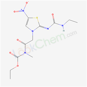 ethyl N-[2-[(2Z)-2-(ethylcarbamoylimino)-5-nitro-1,3-thiazol-3-yl]acetyl]-N-methyl-carbamate cas  52121-09-2