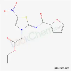 Molecular Structure of 52121-01-4 (ethyl [(2Z)-2-[(furan-2-ylcarbonyl)imino]-5-nitro-1,3-thiazol-3(2H)-yl]acetate)