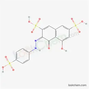 Molecular Structure of 548-81-2 ((3Z)-5-hydroxy-4-oxo-3-[(4-sulfophenyl)hydrazono]-3,4-dihydronaphthalene-2,7-disulfonic acid)