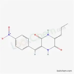 Molecular Structure of 51239-77-1 ((3E)-3-[(4-nitrophenyl)methylidene]-6-propylidenepiperazine-2,5-dione)