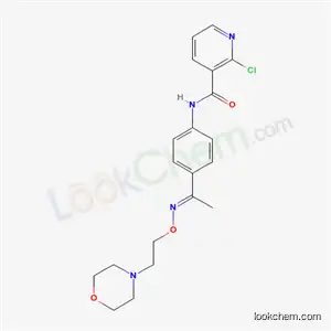Molecular Structure of 38063-91-1 (4'-(2-Chloronicotinoylamino)acetophenone O-(2-morpholinoethyl)oxime)