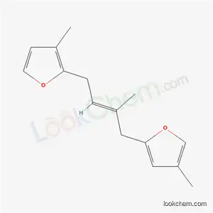Molecular Structure of 39007-94-8 (3-methyl-2-[(2E)-3-methyl-4-(4-methylfuran-2-yl)but-2-en-1-yl]furan)
