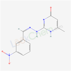 6-methyl-2-[(2Z)-2-[(3-nitrophenyl)methylidene]hydrazinyl]-1H-pyrimidin-4-one cas  35558-88-4