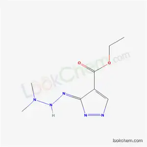 Molecular Structure of 58456-63-6 (ethyl (3E)-3-(3,3-dimethyltriazanylidene)-3H-pyrazole-4-carboxylate)