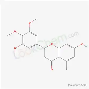 Molecular Structure of 70460-33-2 (7-hydroxy-5-methyl-2-(3,4,5-trimethoxyphenyl)-4H-chromen-4-one)