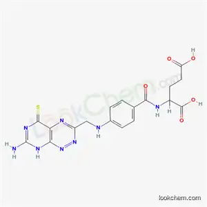 Molecular Structure of 51934-27-1 (N-[(4-{[(7-amino-5-thioxo-5,8-dihydropyrimido[5,4-e][1,2,4]triazin-3-yl)methyl]amino}phenyl)carbonyl]glutamic acid)