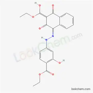 Molecular Structure of 65862-28-4 (ethyl 4-{(2Z)-2-[(3Z)-3-[ethoxy(hydroxy)methylidene]-2,4-dioxo-3,4-dihydronaphthalen-1(2H)-ylidene]hydrazino}-2-hydroxybenzoate)