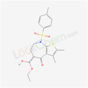 Ethyl 4-hydroxy-2,3-dimethyl-8-((4-methylphenyl)sulfonyl)-7,8-dihydro-6H-thieno(2,3-b)azepine-5-carboxylate cas  54805-50-4