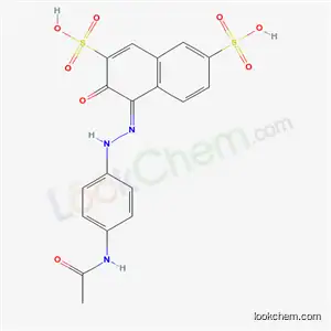 Molecular Structure of 5864-81-3 ((4Z)-4-{[4-(acetylamino)phenyl]hydrazono}-3-oxo-3,4-dihydronaphthalene-2,7-disulfonic acid)