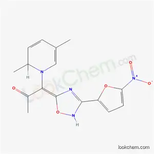 Molecular Structure of 41401-52-9 ((1E)-1-(2,5-dimethylpyridin-1(2H)-yl)-1-[3-(5-nitrofuran-2-yl)-1,2,4-oxadiazol-5(2H)-ylidene]propan-2-one)