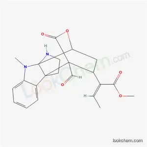 Molecular Structure of 69734-93-6 (methyl (2Z)-2-[4-formyl-9-methyl-13-oxo-1,2,3,4-tetrahydro-9H-9a,4a-(epiminoethano)-1,4-(epoxymethano)carbazol-3-yl]but-2-enoate)