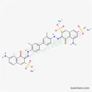 5-アミノ-3-[[4′-[[7-アミノ-1-ヒドロキシ-3-(ソジオオキシスルホニル)-2-ナフタレニル]アゾ]-3,3′-ジメチル[1,1′-ビフェニル]-4-イル]アゾ]-4-ヒドロキシ-2,7-ナフタレンジスルホン酸ジナトリウム