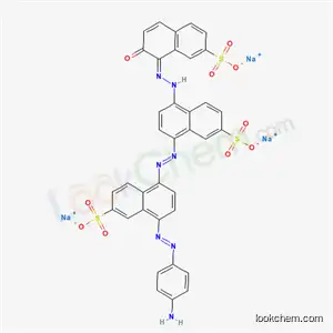 8-[[4-[(4-アミノフェニル)アゾ]-6-スルホ-1-ナフタレニル]アゾ]-5-[(2-ヒドロキシ-7-スルホ-1-ナフタレニル)アゾ]-2-ナフタレンスルホン酸トリナトリウム