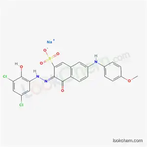 3-[(3,5-ジクロロ-2-ヒドロキシフェニル)アゾ]-4-ヒドロキシ-7-[(4-メトキシフェニル)アミノ]-2-ナフタレンスルホン酸ナトリウム