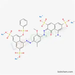 4-アミノ-5-ヒドロキシ-6-[[2-メトキシ-5-メチル-4-[[8-[(フェニルスルホニル)オキシ]-3,6-ジスルホ-1-ナフタレニル]アゾ]フェニル]アゾ]-2,7-ナフタレンジスルホン酸テトラナトリウム