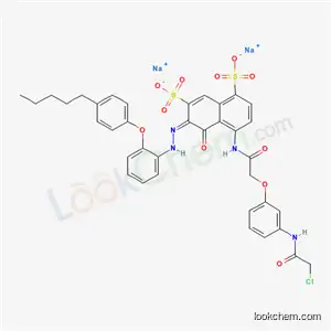 4-[3-(クロロアセチルアミノ)フェノキシアセチルアミノ]-5-ヒドロキシ-6-[2-(4-ペンチルフェノキシ)フェニルアゾ]-1,7-ナフタレンジスルホン酸ジナトリウム