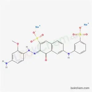 3-[(4-アミノ-2-メトキシフェニル)アゾ]-4-ヒドロキシ-6-[(3-スルホフェニル)アミノ]-2-ナフタレンスルホン酸/ナトリウム