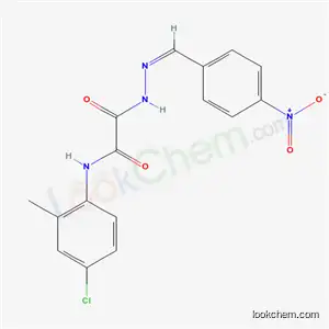 Molecular Structure of 5521-76-6 (N-(4-chloro-2-methylphenyl)-2-{(2E)-2-[(4-nitrophenyl)methylidene]hydrazino}-2-oxoacetamide)