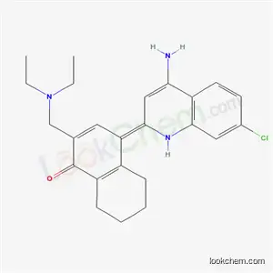 Molecular Structure of 37025-38-0 ((4Z)-4-(4-amino-7-chloroquinolin-2(1H)-ylidene)-2-[(diethylamino)methyl]-5,6,7,8-tetrahydronaphthalen-1(4H)-one)