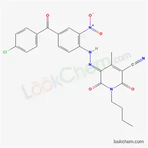 1-ブチル-5-[[4-(4-クロロベンゾイル)-2-ニトロフェニル]アゾ]-1,2-ジヒドロ-6-ヒドロキシ-4-メチル-2-オキソ-3-ピリジンカルボニトリル