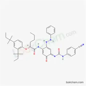 2-[2,4-ビス(1,1-ジメチルプロピル)フェノキシ]-N-[4-[[[(4-シアノフェニル)アミノ]カルボニル]アミノ]-5-ヒドロキシ-2-(フェニルアゾ)フェニル]ヘキサンアミド