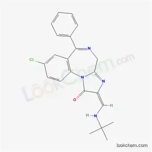 1H-Imidazo(1,2-a)(1,4)benzodiazepin-1-one, 2,4-dihydro-8-chloro-2-(((1,1-dimethylethyl)amino)methylene)-6-phenyl-