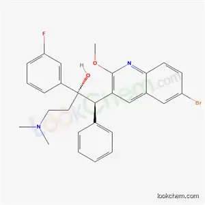 Molecular Structure of 654653-81-3 ((1R,2S)-1-(6-bromo-2-methoxyquinolin-3-yl)-4-(dimethylamino)-2-(3-fluorophenyl)-1-phenylbutan-2-ol)