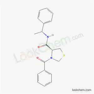 Molecular Structure of 134931-74-1 ((4R)-3-Benzoyl-N-[(1R)-1-phenylethyl]thiazolidine-4-carboxamide)
