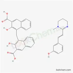 4,4′-メチレンビス[3-ヒドロキシ-2-ナフタレンカルボン酸]/3-[2-[(1,4,5,6-テトラヒドロ-1-メチルピリミジン)-2-イル]エチル]フェノール,(1:1)