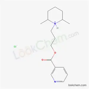 Molecular Structure of 69782-43-0 (2,6-dimethyl-1-{3-[(pyridin-3-ylcarbonyl)oxy]propyl}piperidinium chloride)