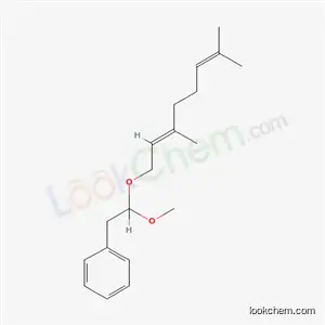 [2-[[(2E)-3,7-ジメチル-2,6-オクタジエニル]オキシ]-2-メトキシエチル]ベンゼン