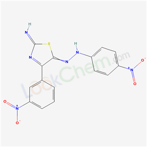 N-[[2-imino-4-(3-nitrophenyl)-1,3-thiazol-5-ylidene]amino]-4-nitro-aniline cas  39875-06-4