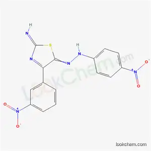 Molecular Structure of 39875-06-4 ((2Z)-4-(3-nitrophenyl)-5-[(4-nitrophenyl)hydrazono]-1,3-thiazol-2(5H)-imine)