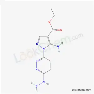 1H-Pyrazole-4-carboxylic acid, 5-amino-1-(6-hydrazino-3-pyridazinyl)-, ethyl ester