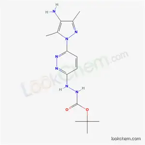 Hydrazinecarboxylic acid, 2-(6-(4-amino-3,5-dimethyl-1H-pyrazol-1-yl)-3-pyridazinyl)-, 1,1-dimethylethyl ester