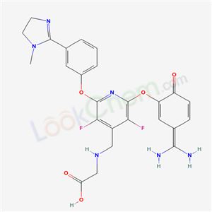 N-[2-[5-(Aminoiminomethyl)-2-hydroxyphenoxy]-6-[3-(4,5-dihydro-1-methyl-1H-imidazol-2-yl)phenoxy]-3,5-difluoro-4-pyridinyl]-N-methylglycine