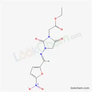 Molecular Structure of 1749-93-5 (3-[(5-Nitrofurfurylidene)amino]-2,5-dioxo-1-imidazolidineacetic acid ethyl ester)