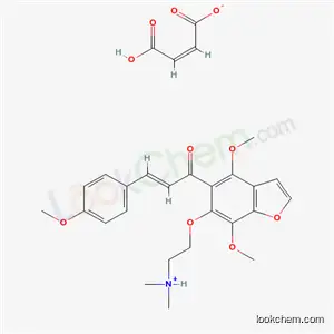 1-[6-[2-(ジメチルアミノ)エトキシ]-4,7-ジメトキシ-5-ベンゾフラニル]-3-(4-メトキシフェニル)-2-プロペン-1-オン?(Z)-2-ブテン二酸