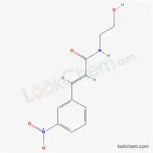 Molecular Structure of 43196-14-1 (N-(2-Hydroxyethyl)-3-(3-nitrophenyl)-2-propenamide)