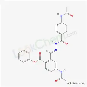 Molecular Structure of 55901-27-4 (Benzoic acid 4-(acetylamino)-2-[[2-[4-(acetylamino)benzoyl]hydrazono]methyl]phenyl ester)