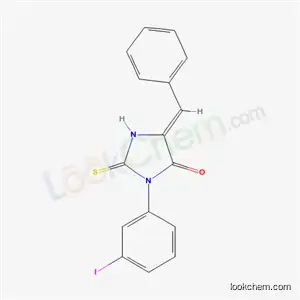 Molecular Structure of 69455-35-2 ((5Z)-3-(3-iodophenyl)-5-(phenylmethylidene)-2-thioxoimidazolidin-4-one)