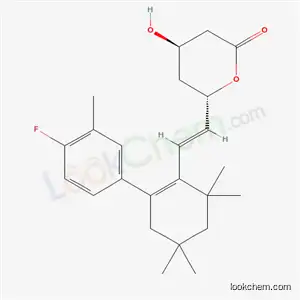 6β-[(E)-2-[2-(4-フルオロ-3-メチルフェニル)-4,4,6,6-テトラメチルシクロヘキサ-1-エニル]エテニル]テトラヒドロ-4α-ヒドロキシ-2H-ピラン-2-オン