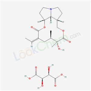 Senecionan-11,16-dione, 1,2-dihydro-12-hydroxy-, (1alpha)-, (R-(R*,R*))-2,3-dihydroxybutanedioate (1:1) salt cas  1257-59-6