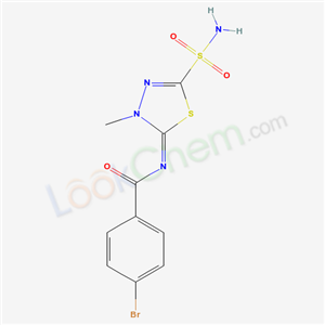 N-[5-(Aminosulfonyl)-3-methyl-1,3,4-thiadiazol-2(3H)-ylidene]-4-bromobenzamide