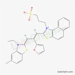 2-[3-(3-エチル-5-メチルベンゾチアゾール-2(3H)-イリデン)-2-(2-フラニル)-1-プロペニル]-1-(3-スルホナトプロピル)ナフト[1,2-d]チアゾール-1-イウム